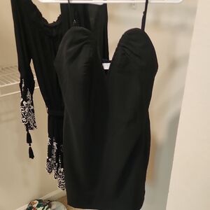 Astr Black Textured Dress